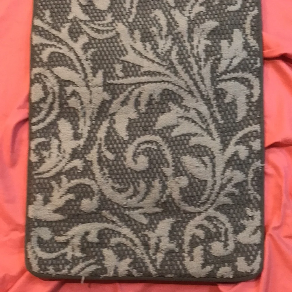 Rug Memory Foam Rugs with Swirl Pattern Green Set of 2